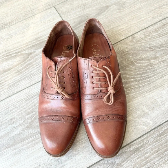 Cole Haan Full Leather Lace Up Oxfords in British  Tan - Picture 1 of 15